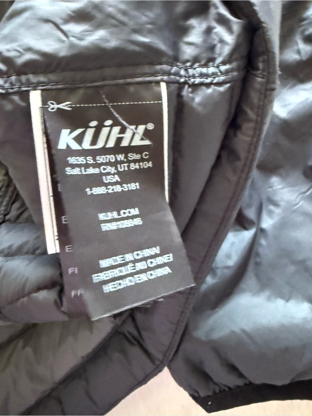 Kuhl Spyfire Down Hooded Puffer Parka Jacket Coat Black Women’s Size Large - Picture 7 of 8